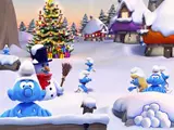Snowball Fight With Smurfs