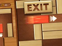 EXIT unblock red wood block